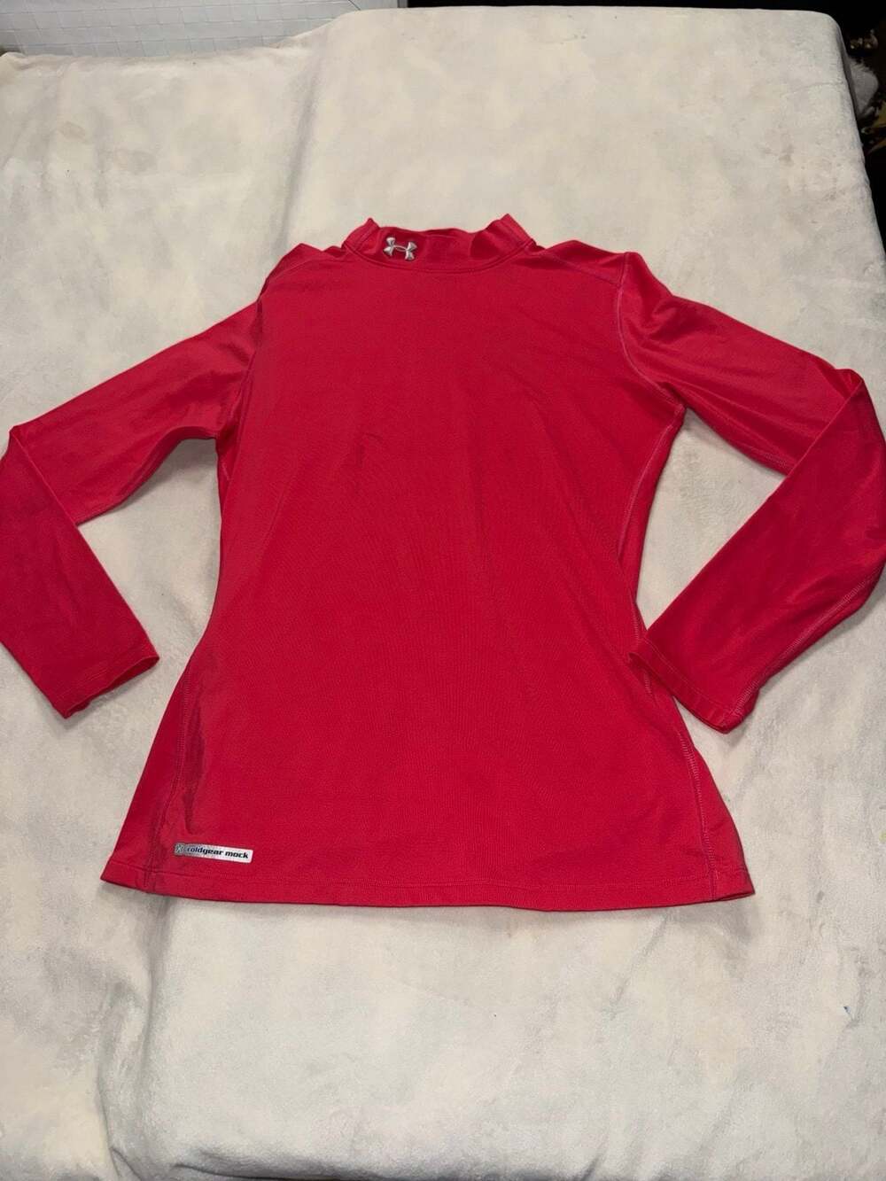 Under Armour Hot Pink Women’s ColdGear Mock  Long Sleeve Athletic Shirt